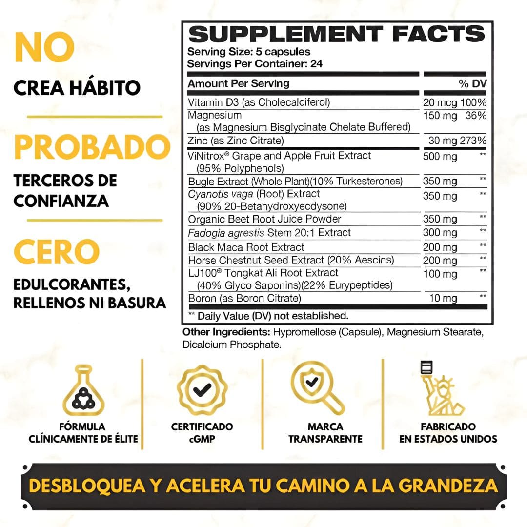 King Maker® Suplemento Nutritivo 120 Cápsulas c/u