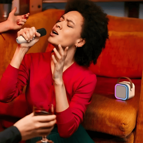 Parlante karaoke + 2 micrófonos ®VocalStar Pro