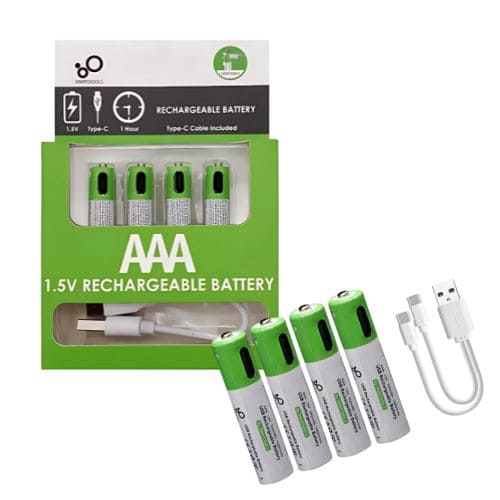 PILAS RECARGABLES AAA CON CARGADOR Tipo USB C