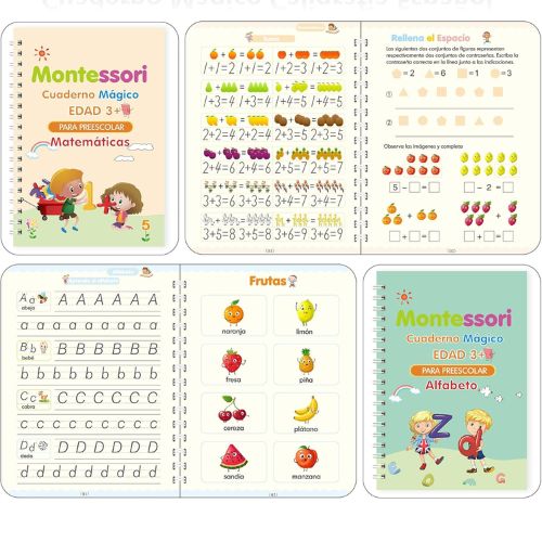 Set de 4 Libros mágicos + 1 bolígrafo y recambios.